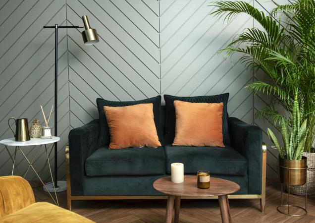Green sofa