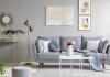Grey Velvet sofa 
